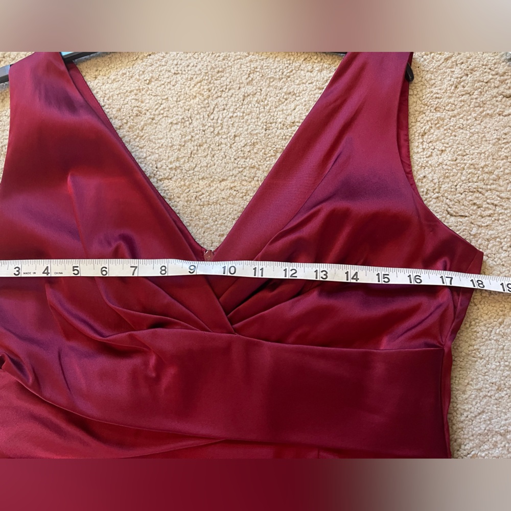 Donna Ricco Red Satin Dress - Picture 6 of 7